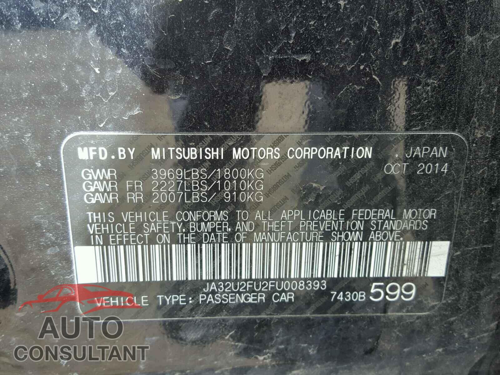 MITSUBISHI LANCER 2015 - JA32U2FU2FU008393