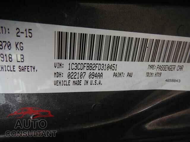 DODGE DART 2015 - 1C3CDFBB2FD310451