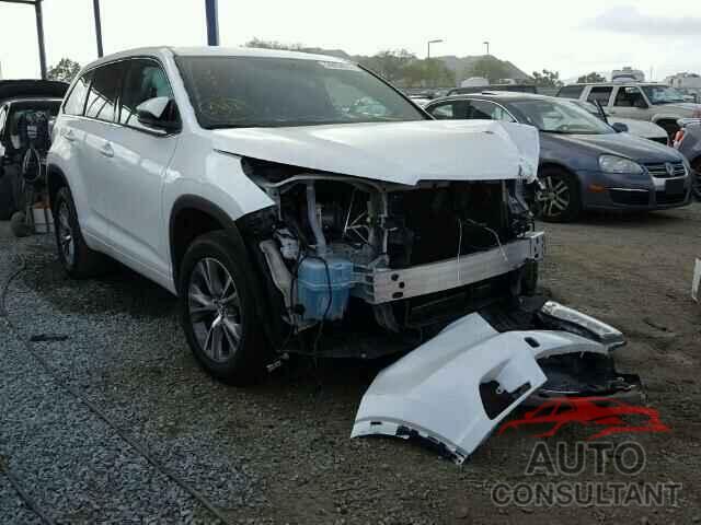 TOYOTA HIGHLANDER 2016 - 5TDZKRFHXGS134296
