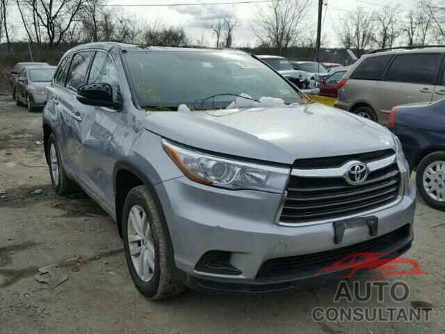 TOYOTA HIGHLANDER 2015 - 5TDBKRFHXFS146027