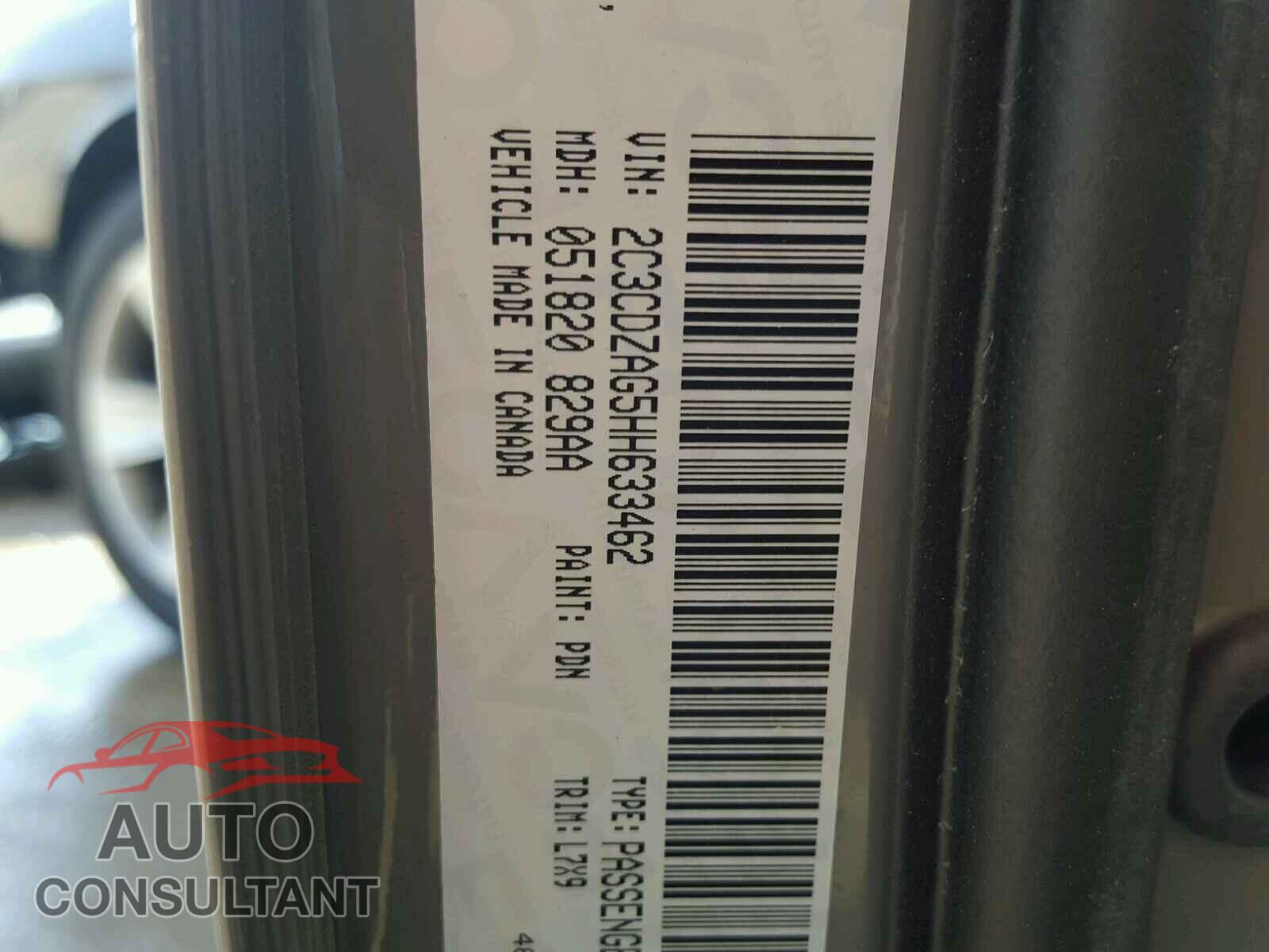 DODGE CHALLENGER 2017 - 2C3CDZAG5HH633462