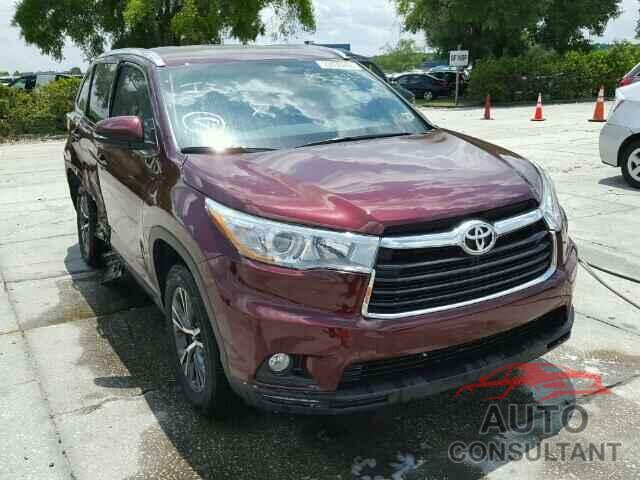 TOYOTA HIGHLANDER 2016 - 5TDKKRFH7GS129333