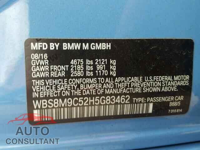 BMW M3 2017 - WBS8M9C52H5G83462