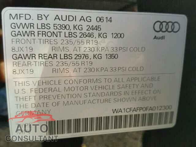 AUDI Q5 2015 - WA1CFAFP0FA012300