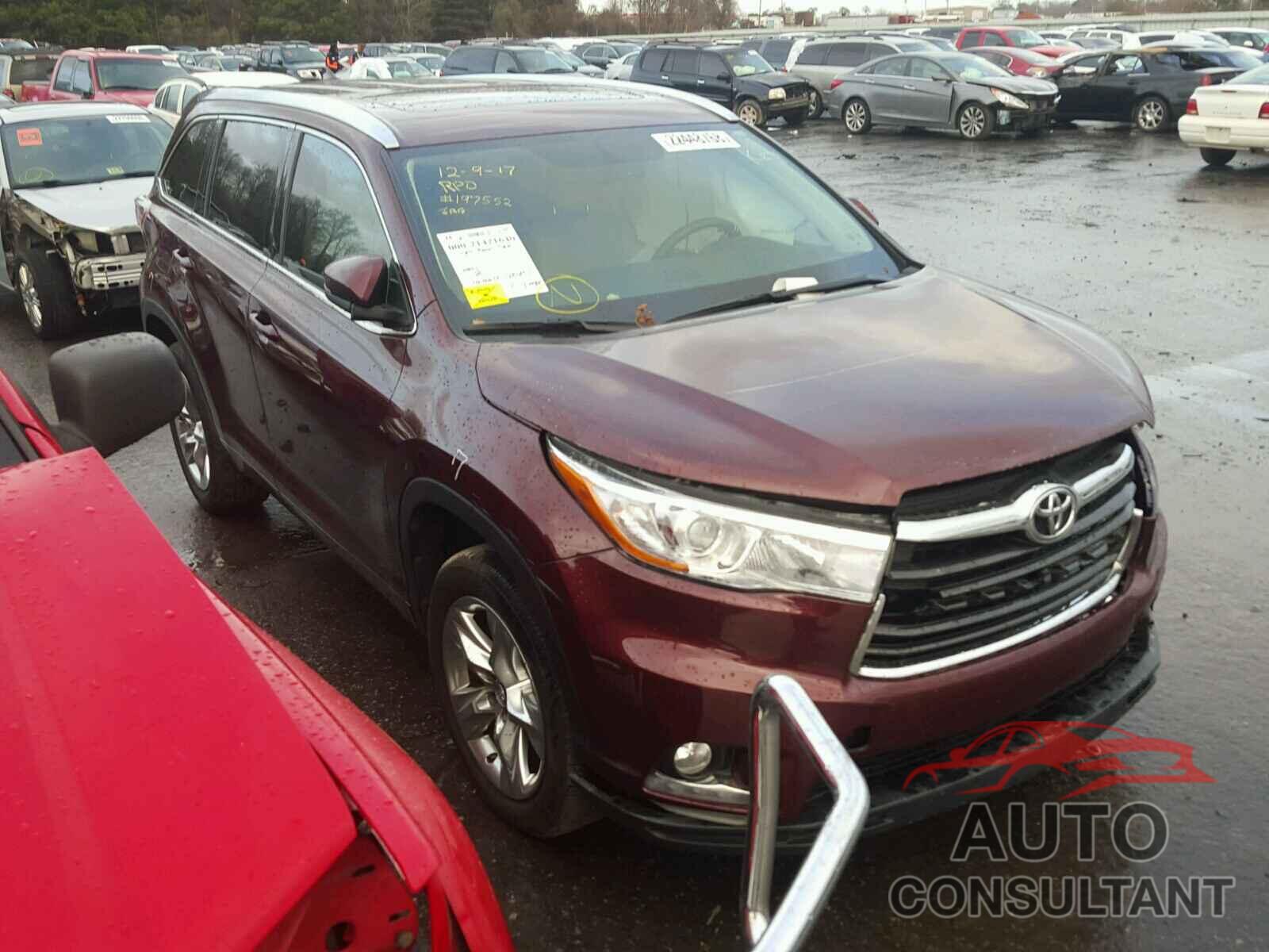 TOYOTA HIGHLANDER 2016 - 5TDYKRFH6GS133321