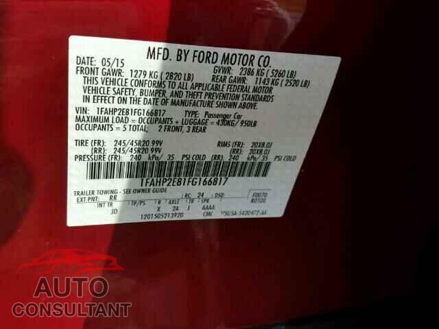 FORD TAURUS 2015 - 1FAHP2E81FG166817