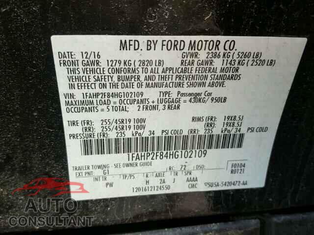 FORD TAURUS 2017 - 1FAHP2F84HG102109