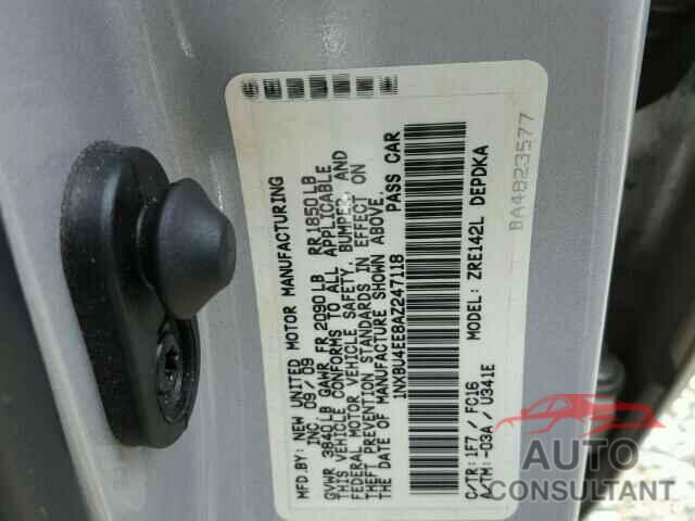 TOYOTA COROLLA 2010 - 5TDYRKEC6MS068104