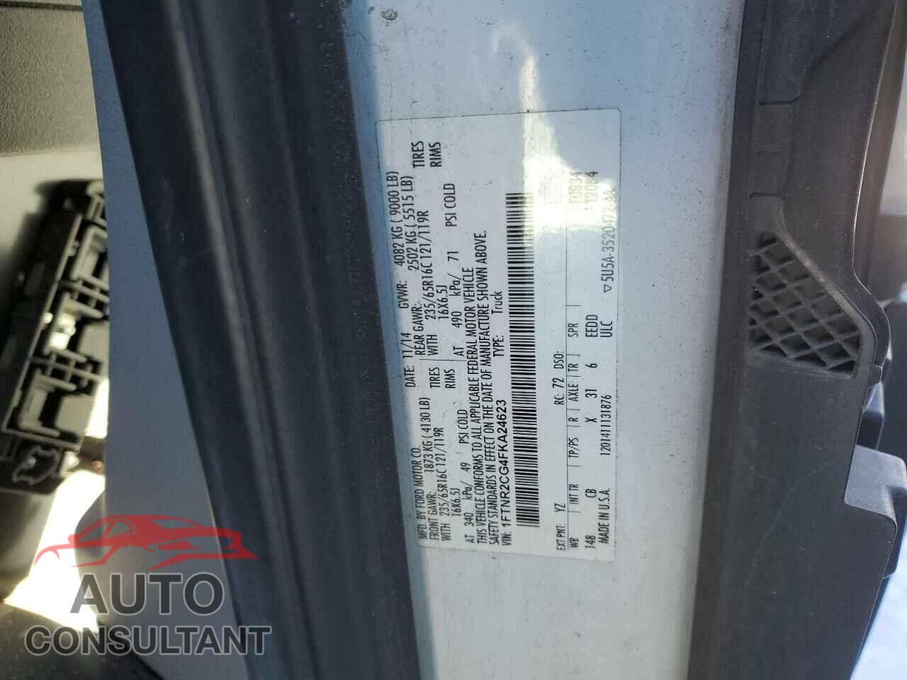 FORD TRANSIT 2015 - 1FTNR2CG4FKA24623