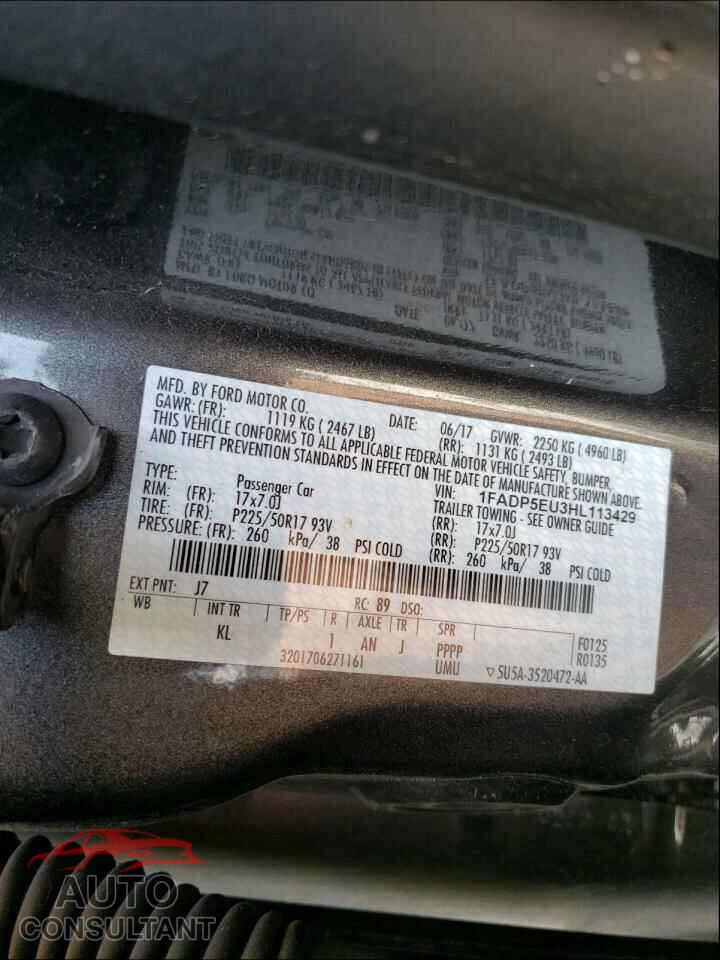 FORD CMAX 2017 - 1FADP5EU3HL113429
