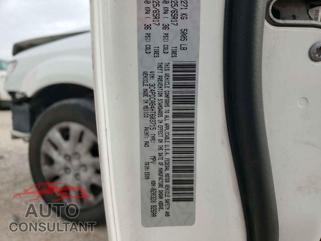 DODGE JOURNEY 2017 - 3C4PDCAB4HT603715