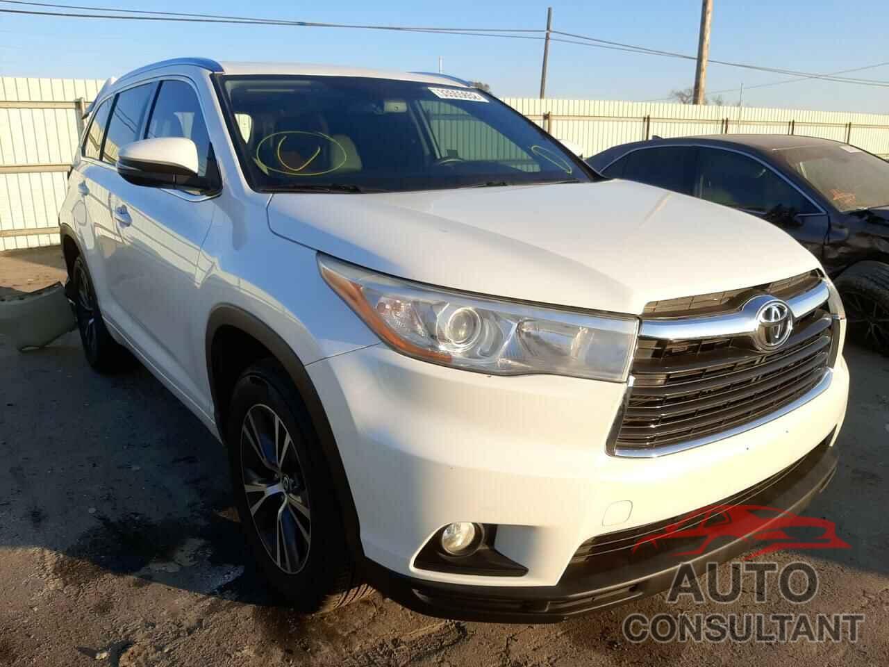 TOYOTA HIGHLANDER 2016 - 5TDKKRFH8GS178136