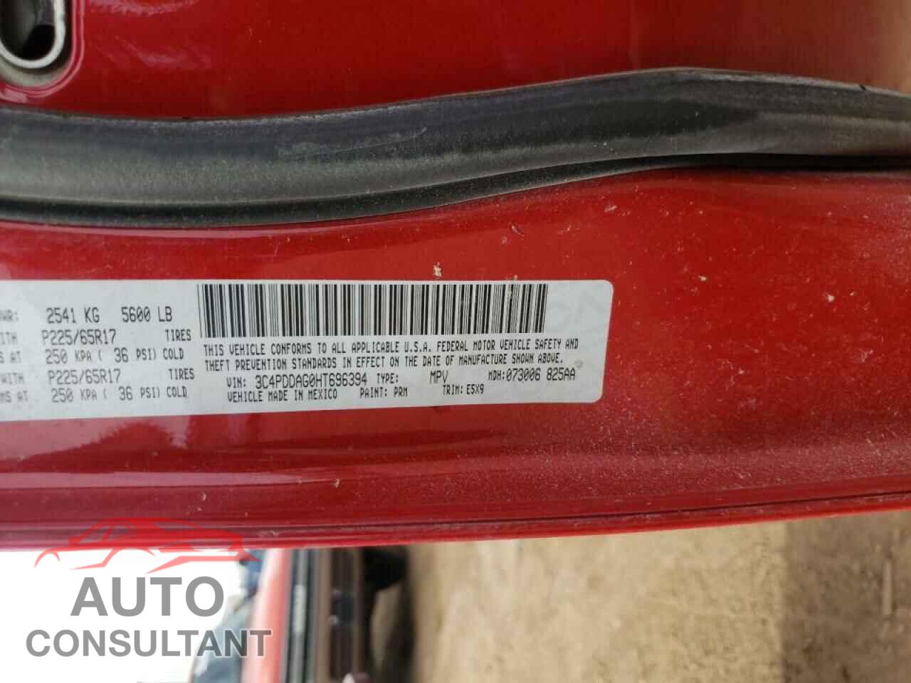 DODGE JOURNEY 2017 - 3C4PDDAG0HT696394