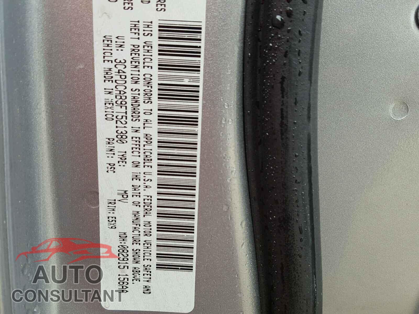 DODGE JOURNEY 2015 - 3C4PDCAB9FT521380