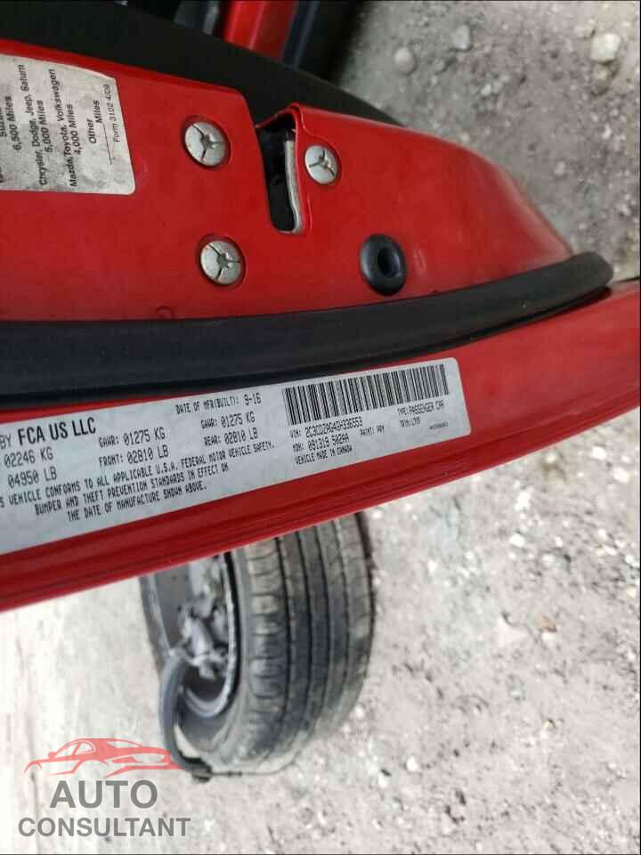 DODGE CHALLENGER 2016 - 2C3CDZAG4GH336553