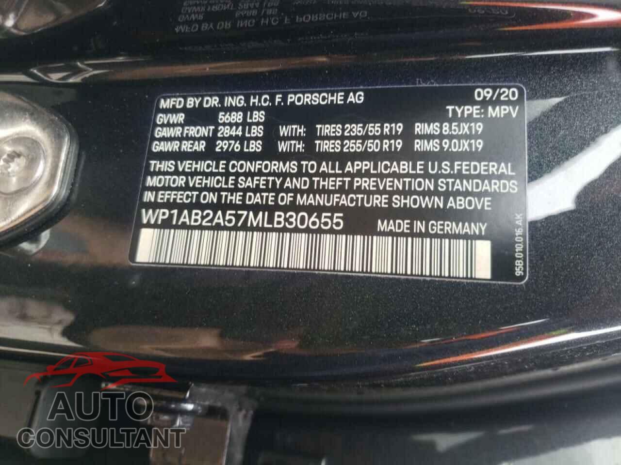 PORSCHE MACAN 2021 - WP1AB2A57MLB30655