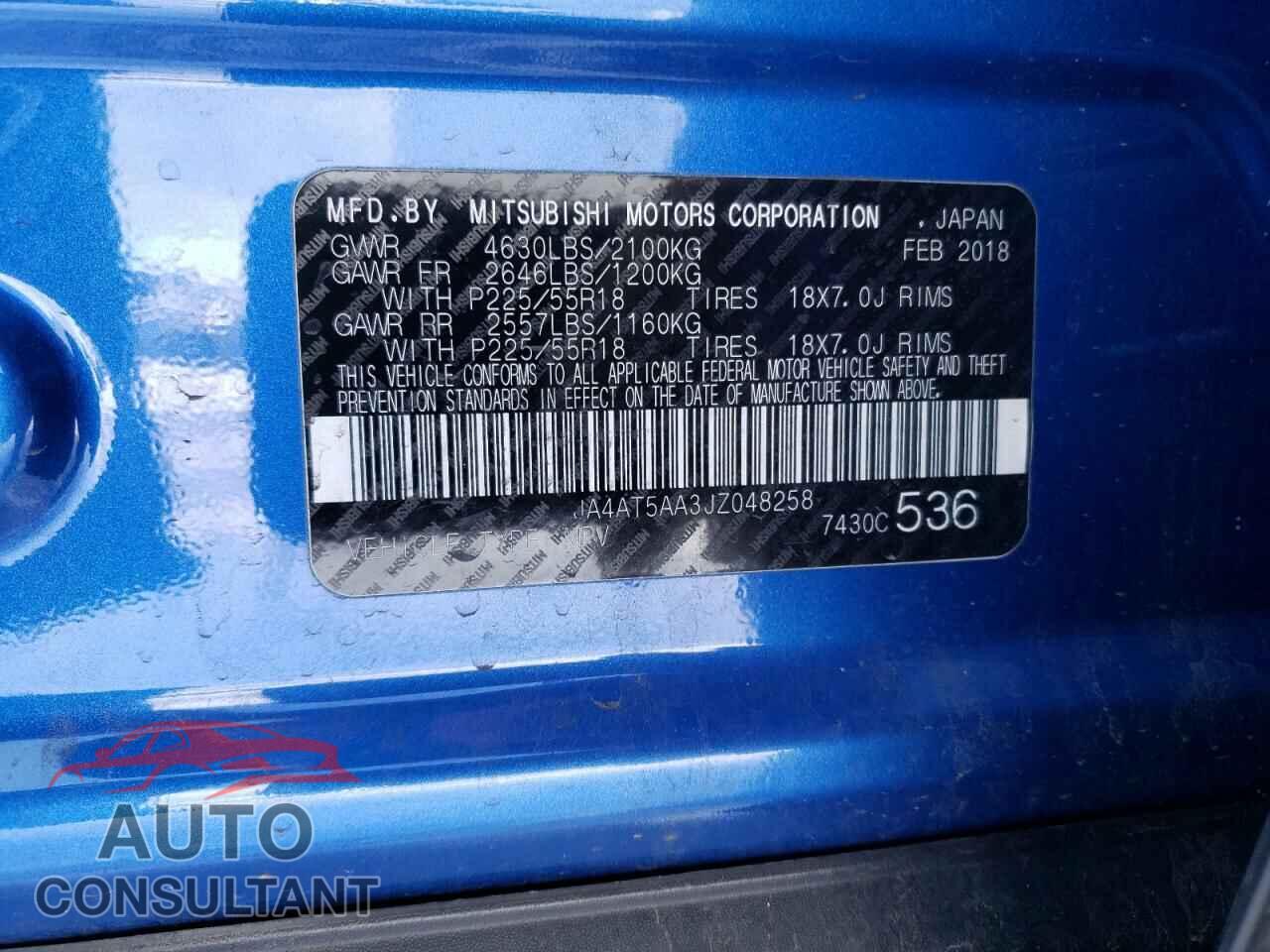 MITSUBISHI ECLIPSE 2018 - JA4AT5AA3JZ048258