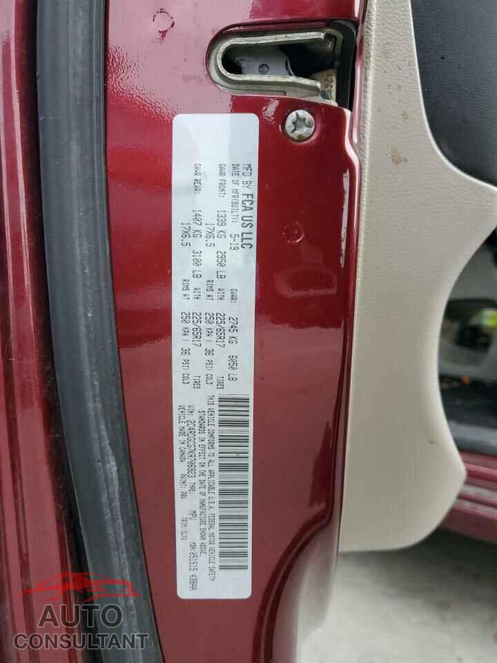 DODGE CARAVAN 2019 - 2C4RDGCG7KR706923