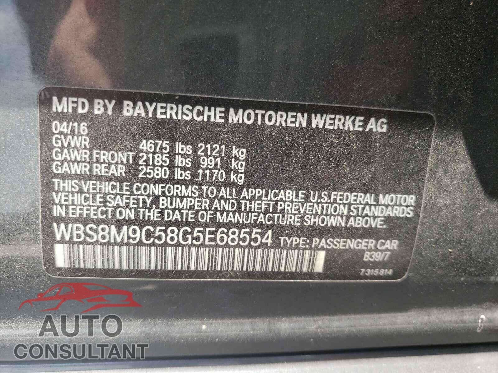 BMW M3 2016 - WBS8M9C58G5E68554