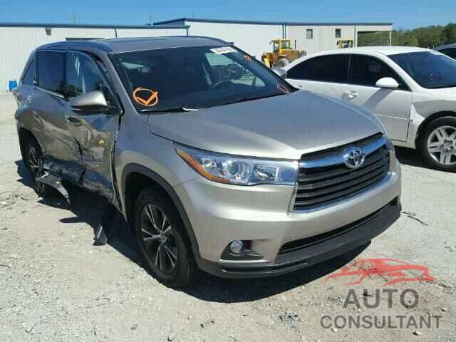 TOYOTA HIGHLANDER 2016 - 5TDJKRFH0GS282521