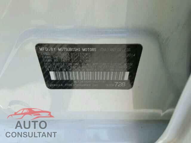 MITSUBISHI MIRAGE 2015 - ML32A3HJ4FH007793