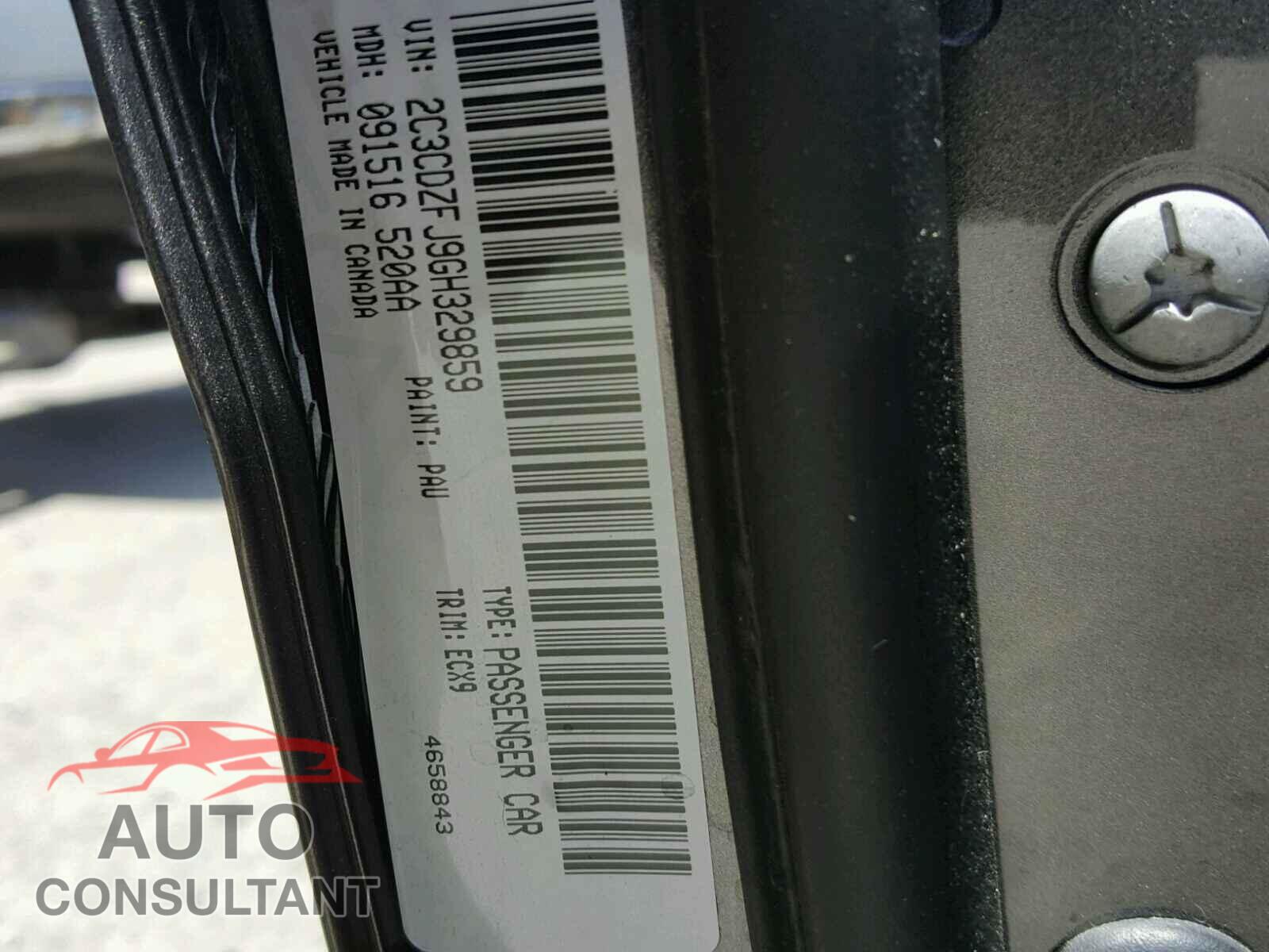 DODGE CHALLENGER 2016 - 2C3CDZFJ9GH329859