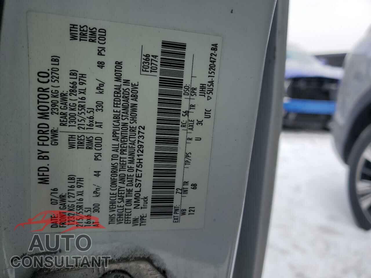FORD TRANSIT 2017 - NM0LS7E75H1297372