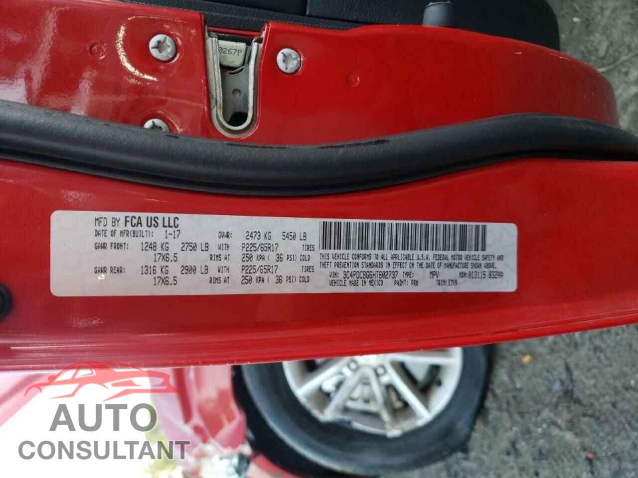DODGE JOURNEY 2017 - 3C4PDCBG6HT602737