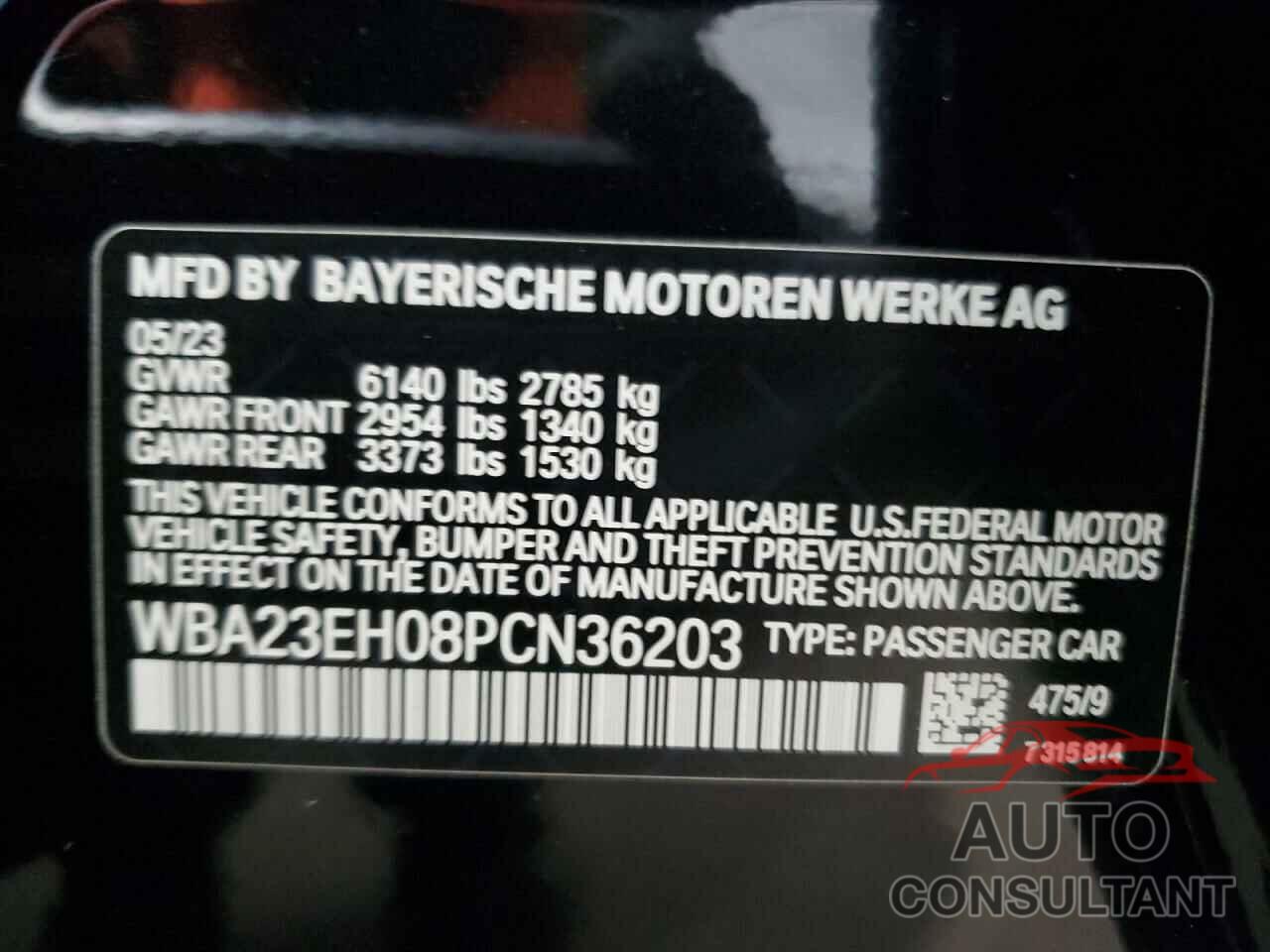 BMW 7 SERIES 2023 - WBA23EH08PCN36203