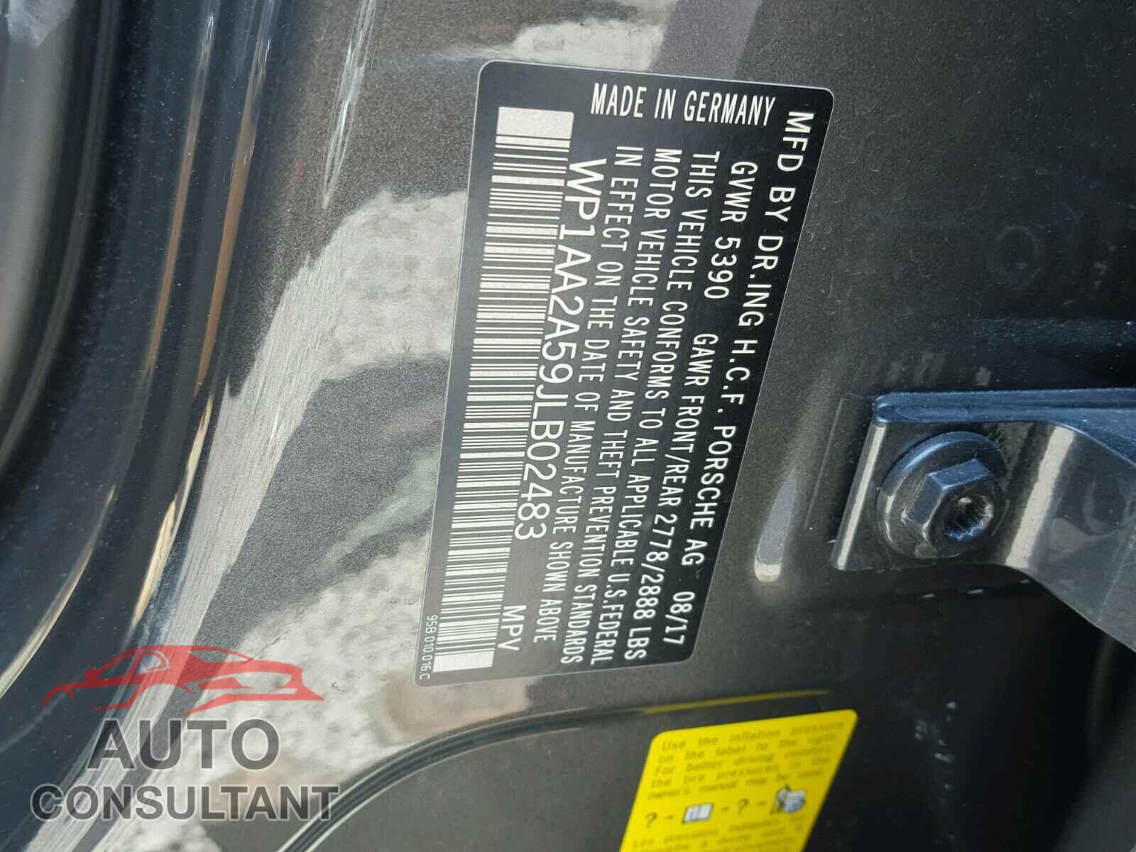 PORSCHE MACAN 2018 - WP1AA2A59JLB02483