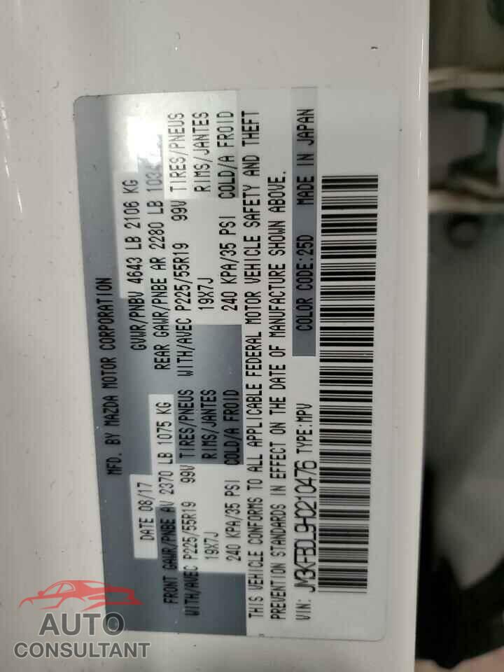 MAZDA CX-5 2017 - JM3KFBDL9H0210476