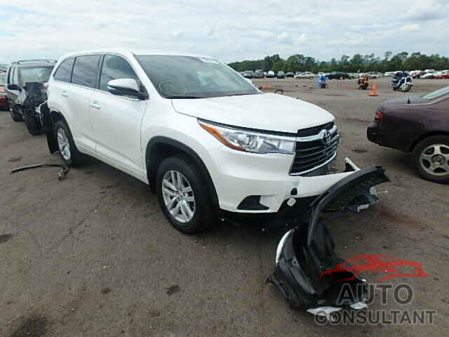 TOYOTA HIGHLANDER 2015 - 5TDBKRFHXFS183949