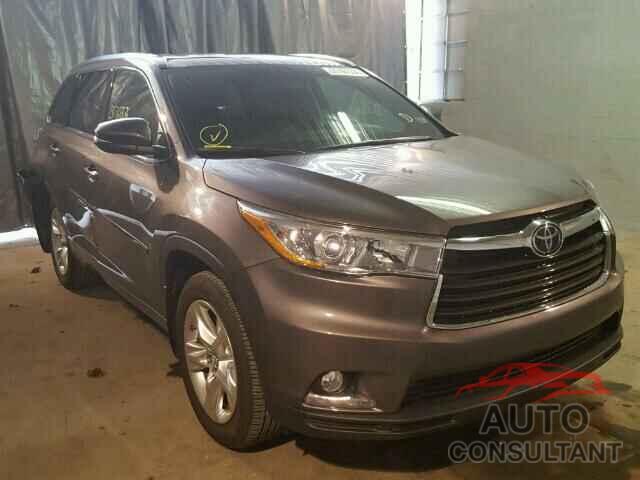 TOYOTA HIGHLANDER 2016 - 5TDDKRFH6GS298932