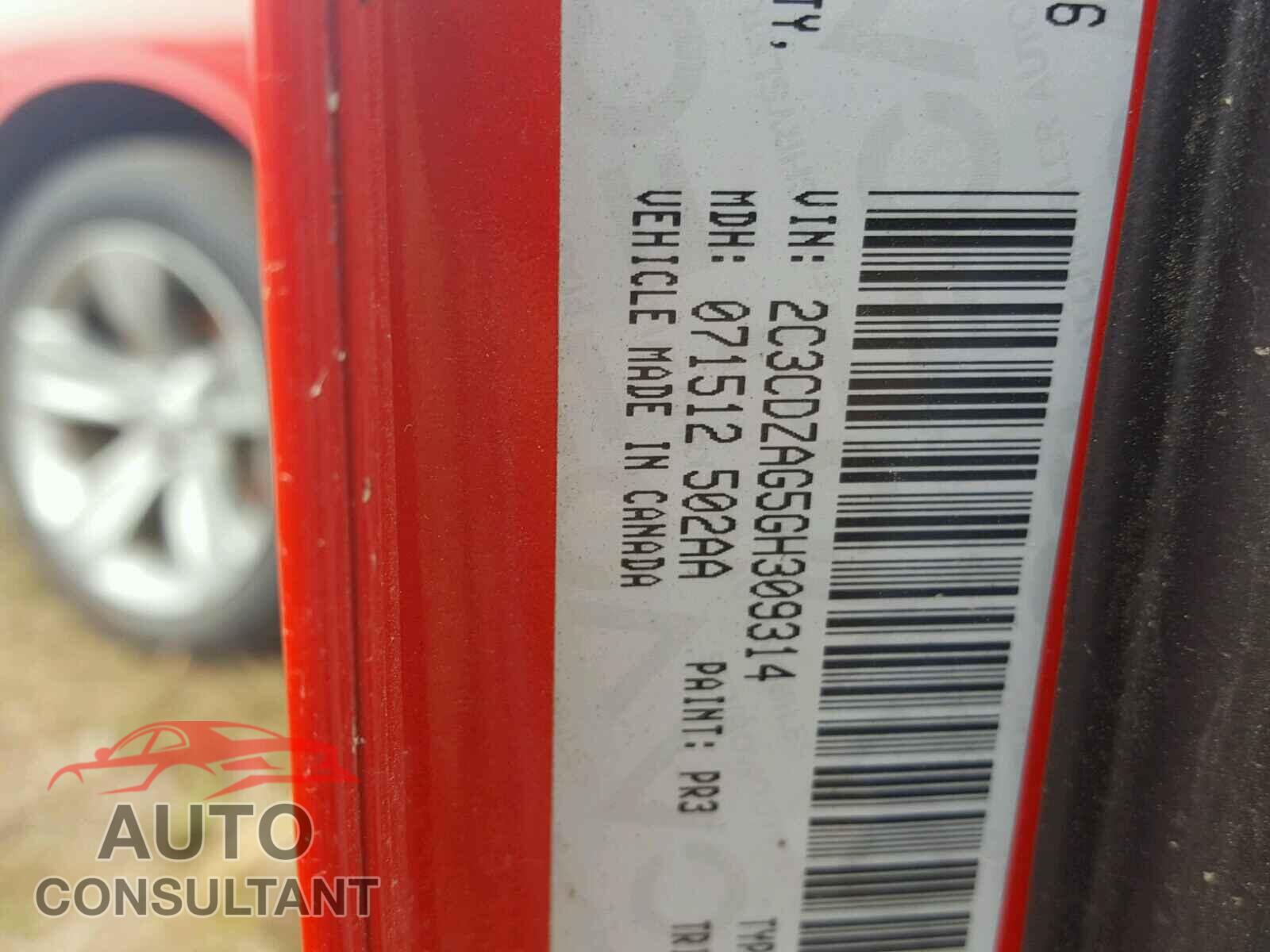 DODGE CHALLENGER 2016 - 2C3CDZAG5GH309314