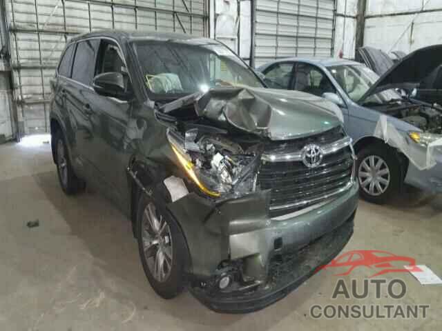 TOYOTA HIGHLANDER 2015 - 5TDBKRFHXFS156069