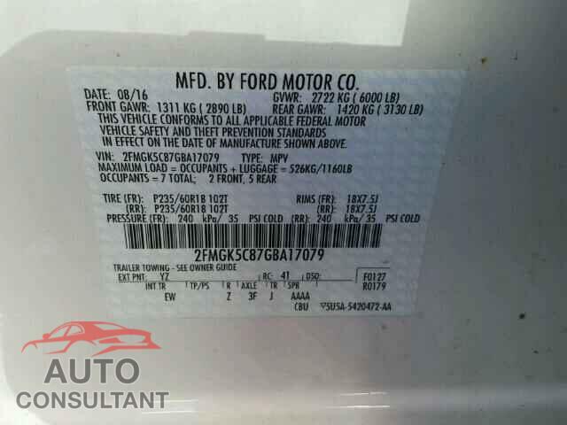 FORD FLEX 2016 - 2FMGK5C87GBA17079