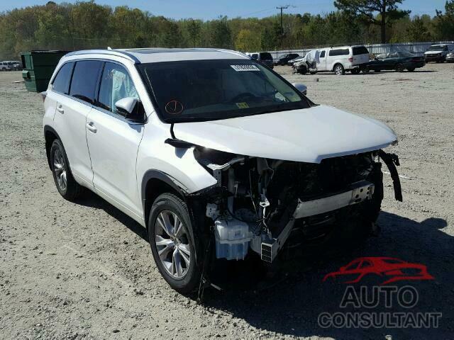 TOYOTA HIGHLANDER 2015 - 5TDJKRFH5FS096018