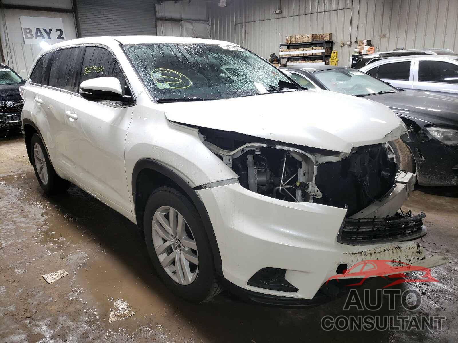 TOYOTA HIGHLANDER 2016 - 5TDBKRFH1GS325655