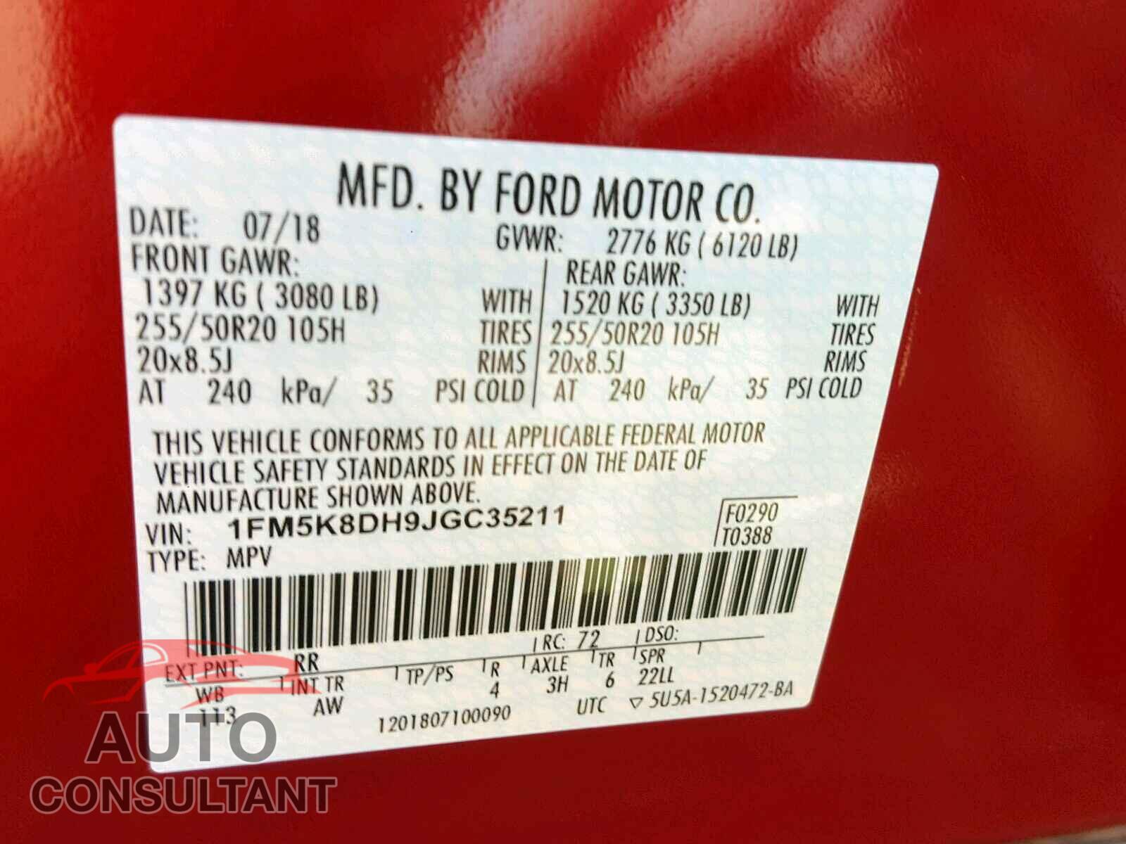 FORD EXPLORER X 2018 - SALGS2RE6JA387256