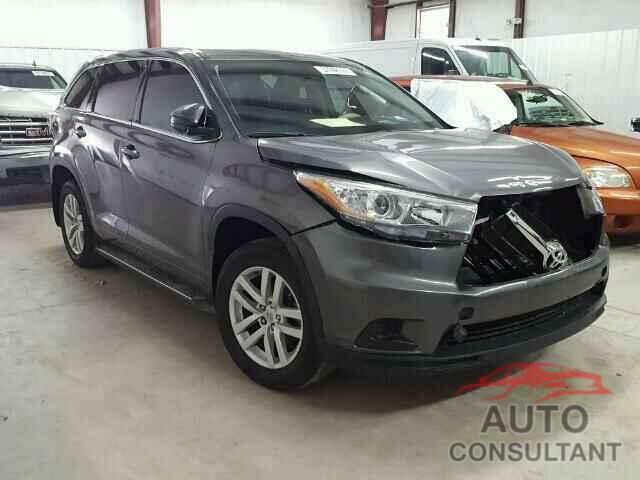 TOYOTA HIGHLANDER 2015 - 5TDZARFHXFS014516