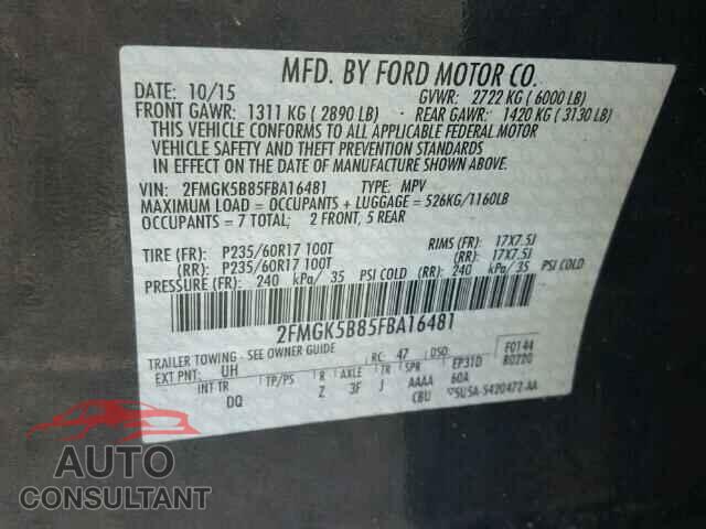 FORD FLEX 2015 - 2FMGK5B85FBA16481