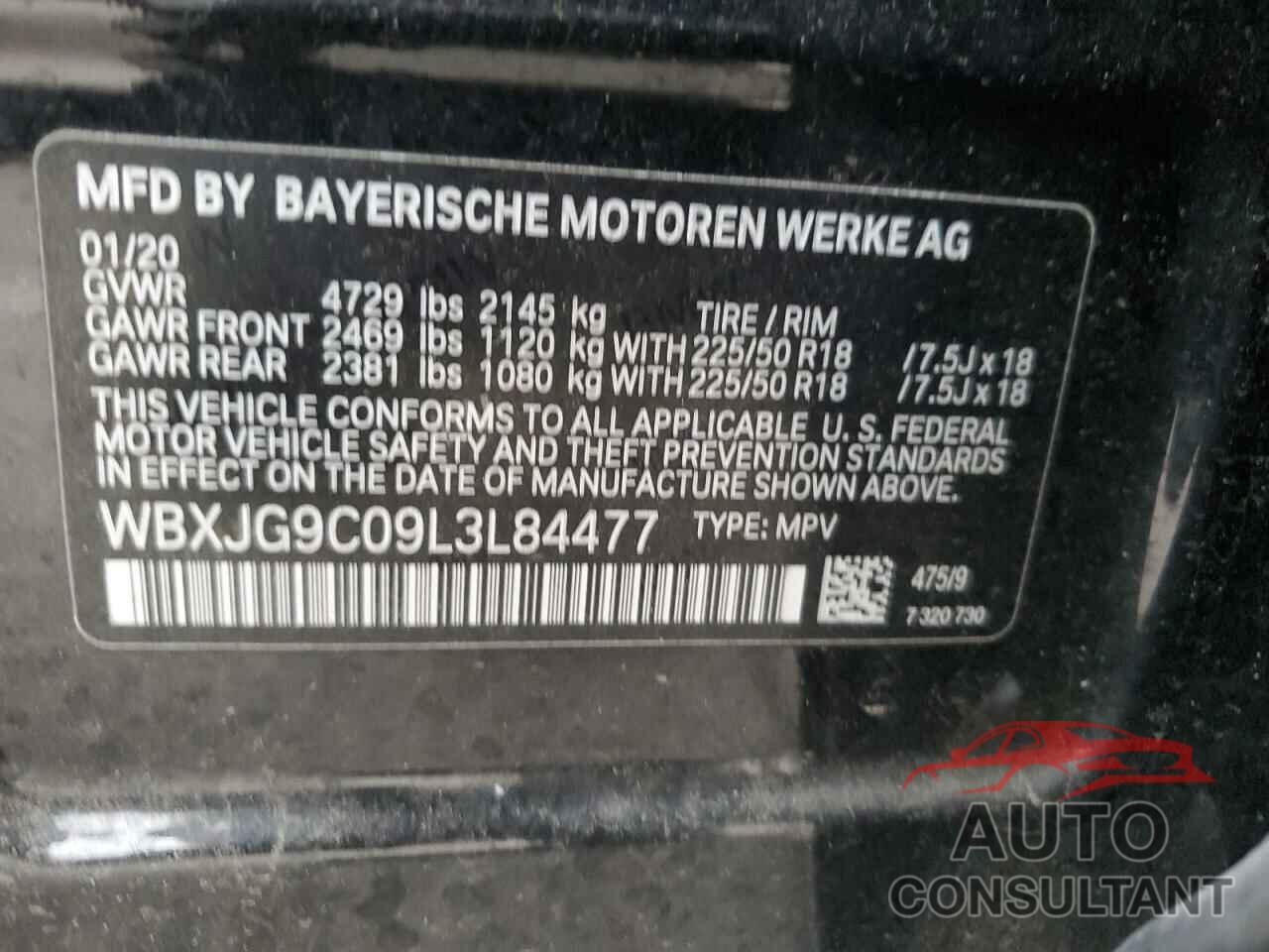 BMW X1 2020 - WBXJG9C09L3L84477
