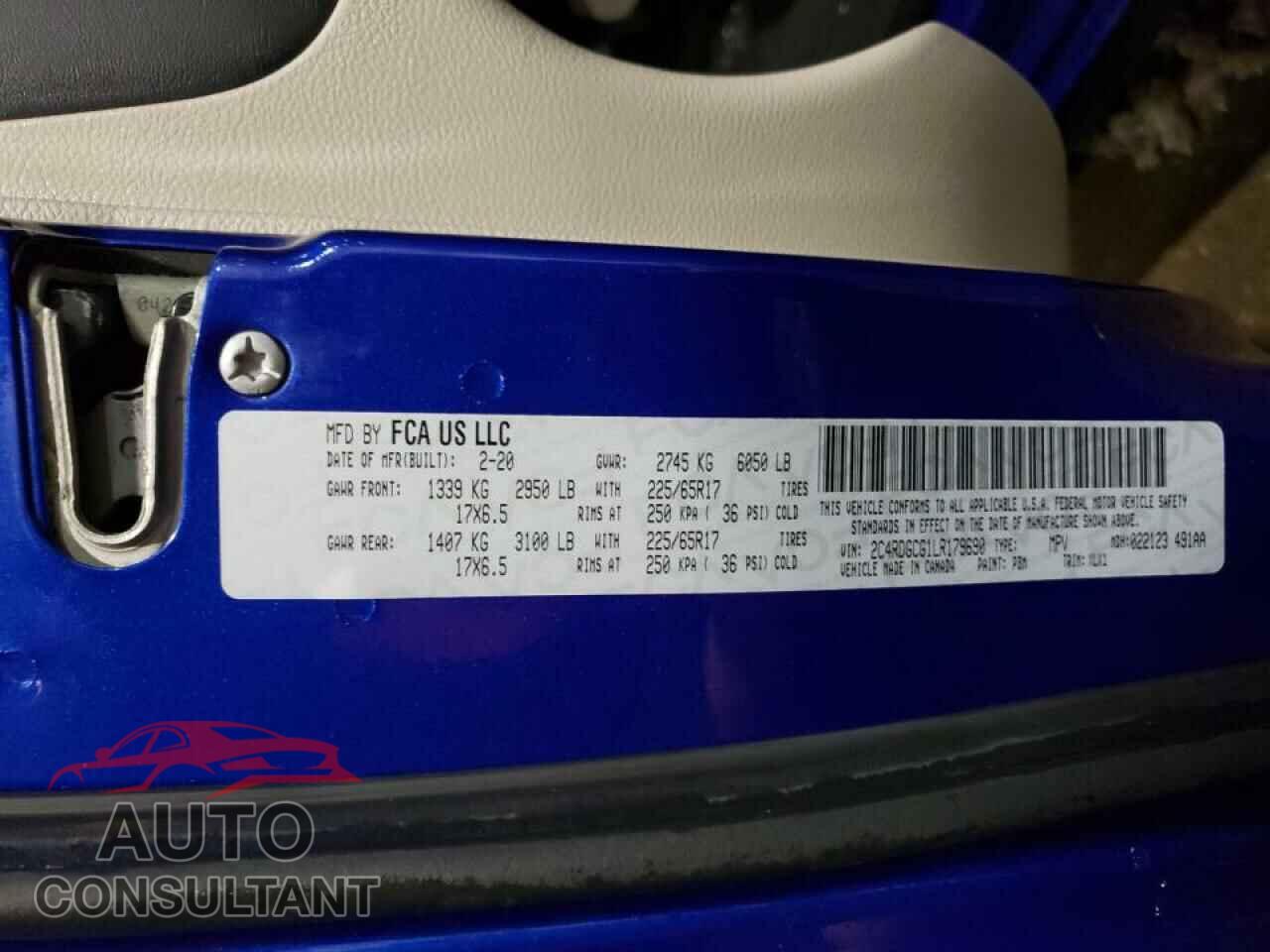DODGE CARAVAN 2020 - 2C4RDGCG1LR179690