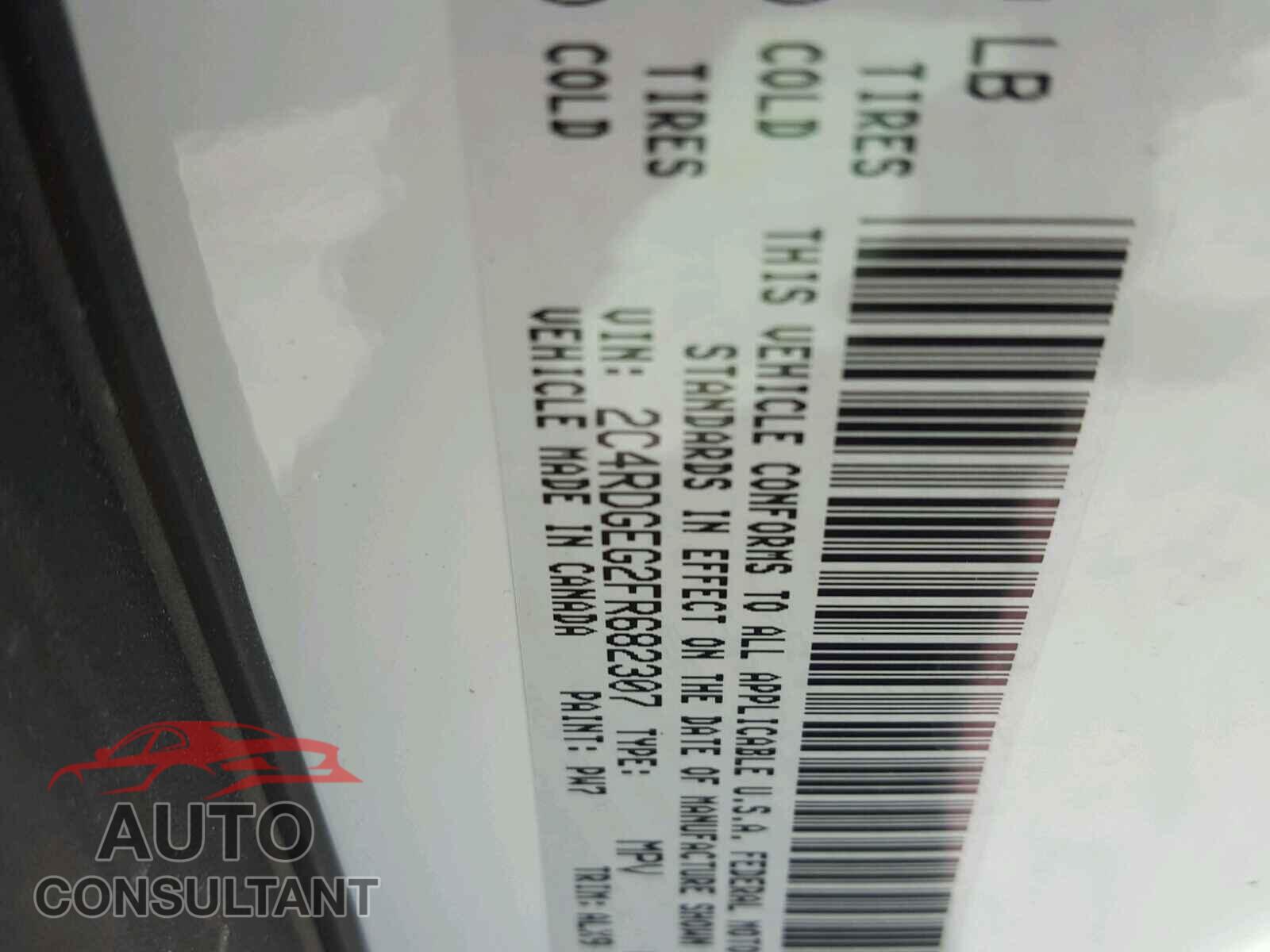 DODGE CARAVAN 2015 - 2C4RDGEG2FR682307