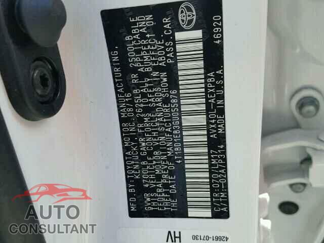 TOYOTA AVALON 2016 - 4T1BD1EB3GU055876
