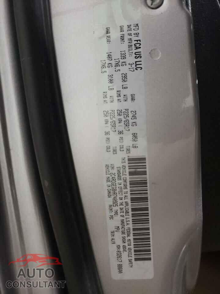 DODGE GRAND CARA 2017 - 2C4RDGEG8HR740925