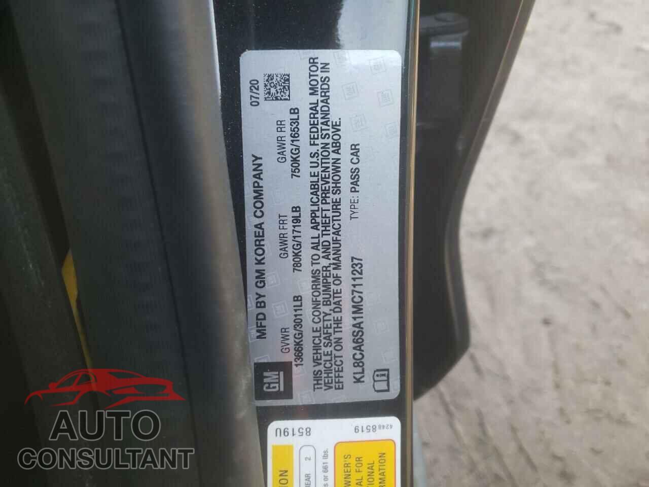 CHEVROLET SPARK 2021 - KL8CA6SA1MC711237