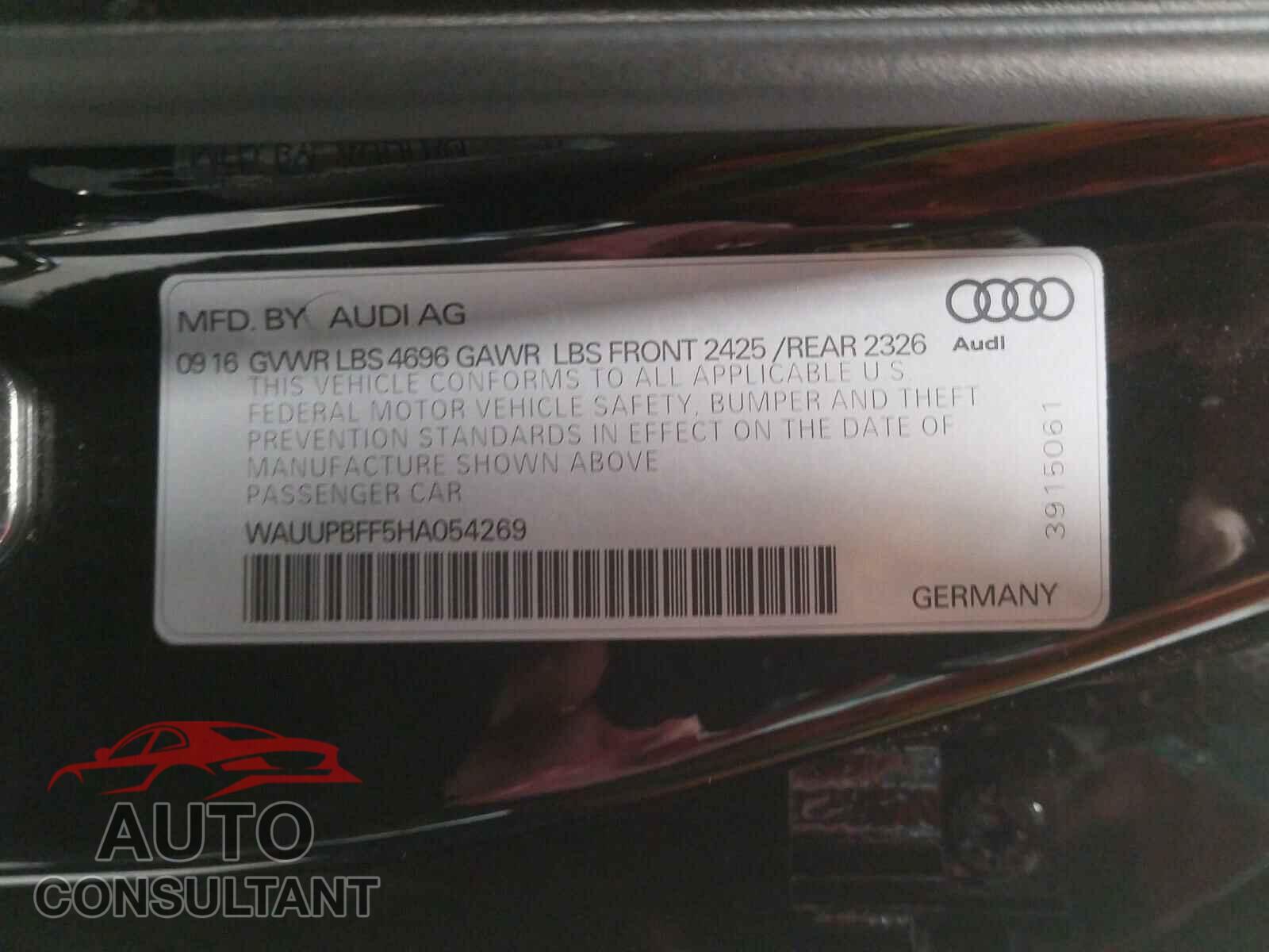 AUDI A3 2017 - 3FA6P0HD9HR256507