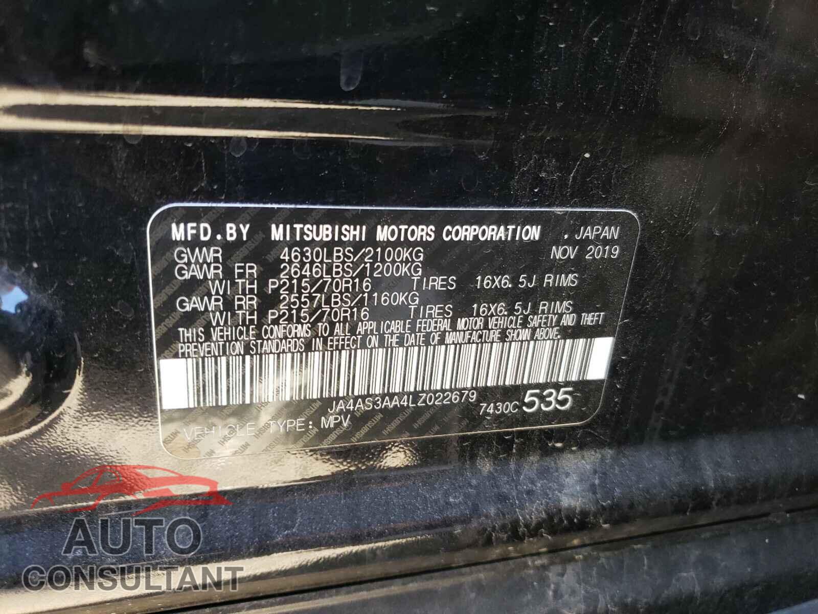 MITSUBISHI ECLIPSE 2020 - JA4AS3AA4LZ022679