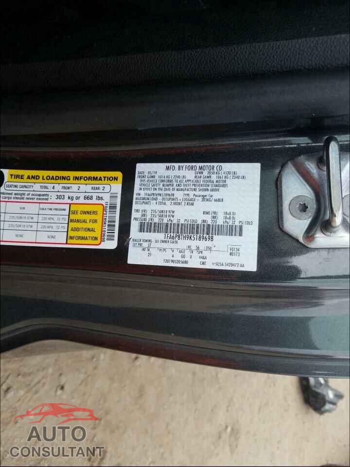 FORD MUSTANG 2019 - 1FA6P8TH9K5189698
